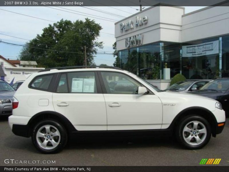 Alpine White / Sand Beige 2007 BMW X3 3.0si
