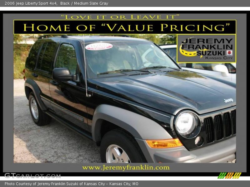 Black / Medium Slate Gray 2006 Jeep Liberty Sport 4x4