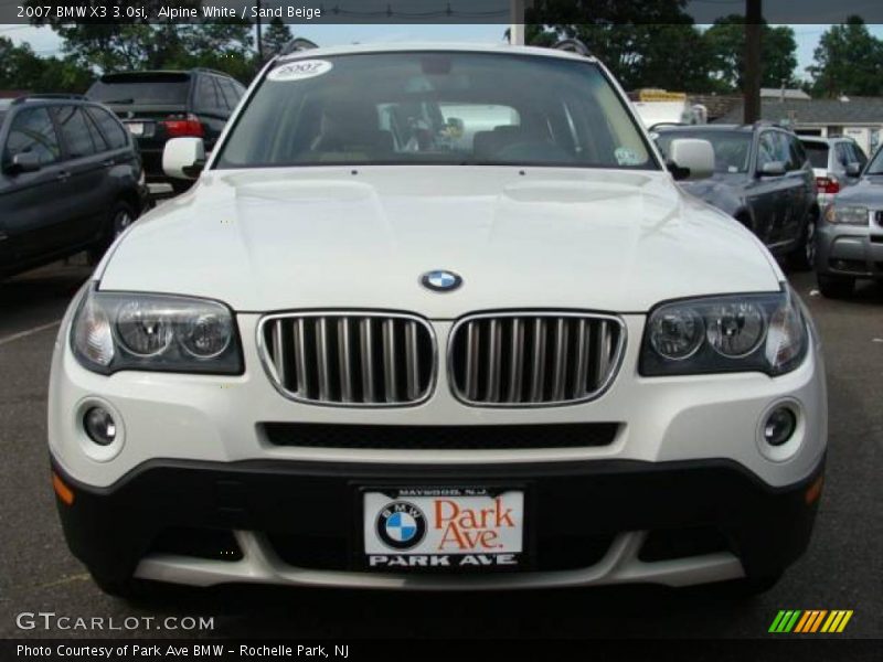 Alpine White / Sand Beige 2007 BMW X3 3.0si