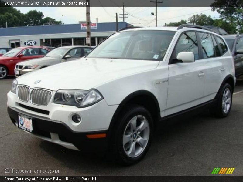 Alpine White / Sand Beige 2007 BMW X3 3.0si