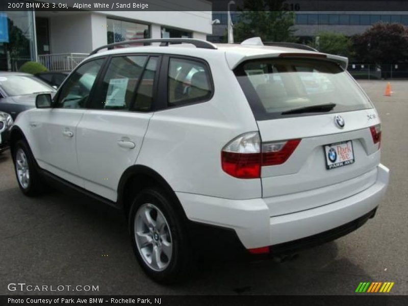 Alpine White / Sand Beige 2007 BMW X3 3.0si