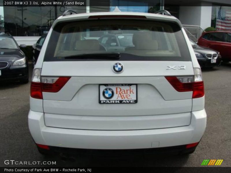 Alpine White / Sand Beige 2007 BMW X3 3.0si