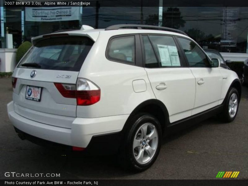 Alpine White / Sand Beige 2007 BMW X3 3.0si