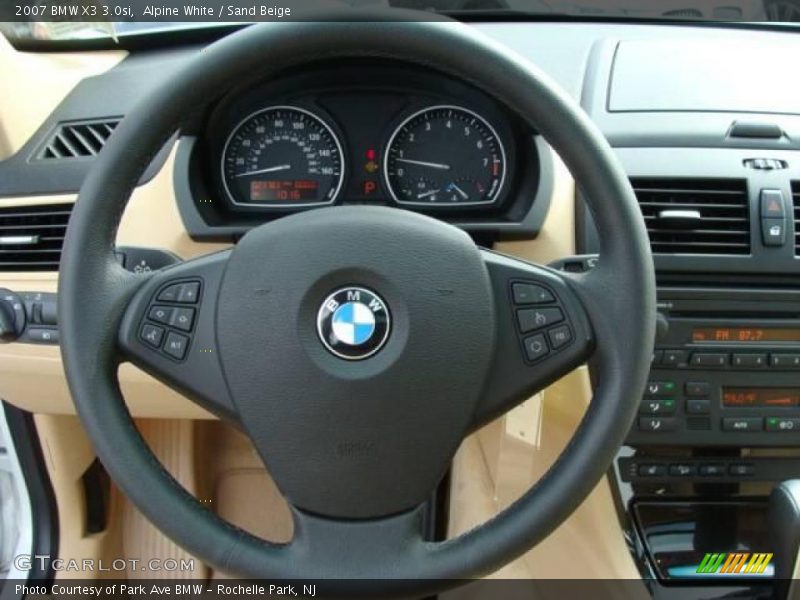 Alpine White / Sand Beige 2007 BMW X3 3.0si