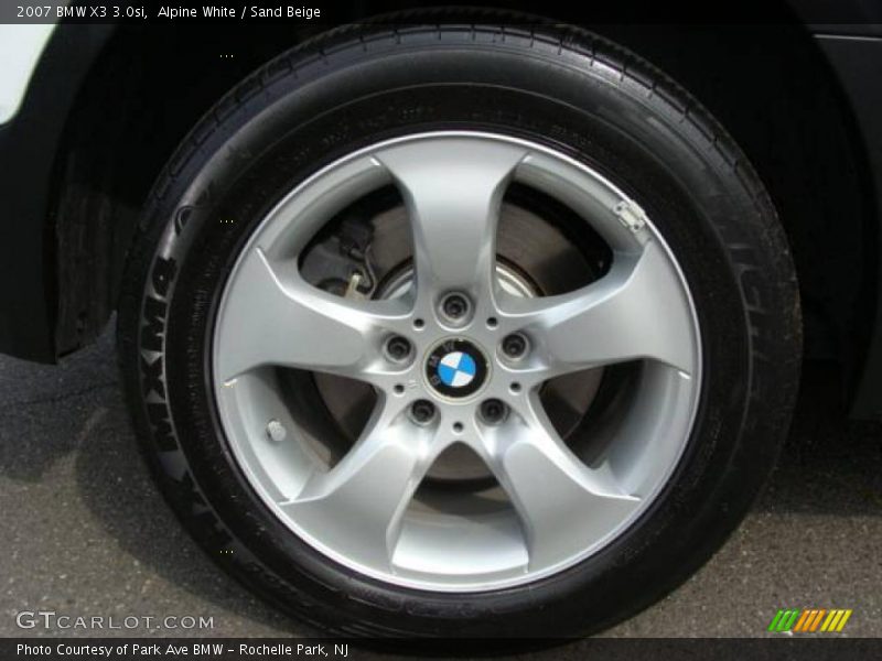 Alpine White / Sand Beige 2007 BMW X3 3.0si