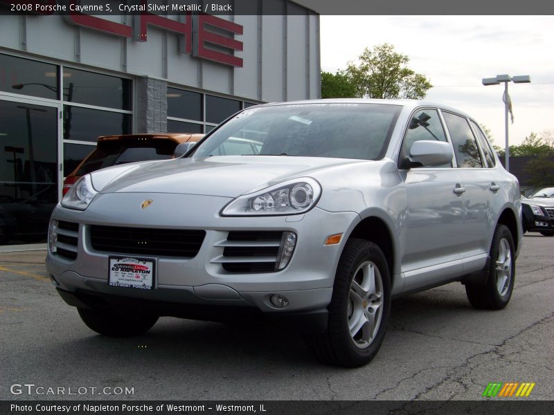 Crystal Silver Metallic / Black 2008 Porsche Cayenne S
