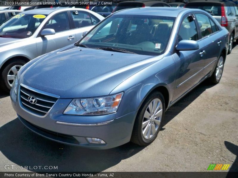 Medium Silver Blue / Camel 2009 Hyundai Sonata Limited V6