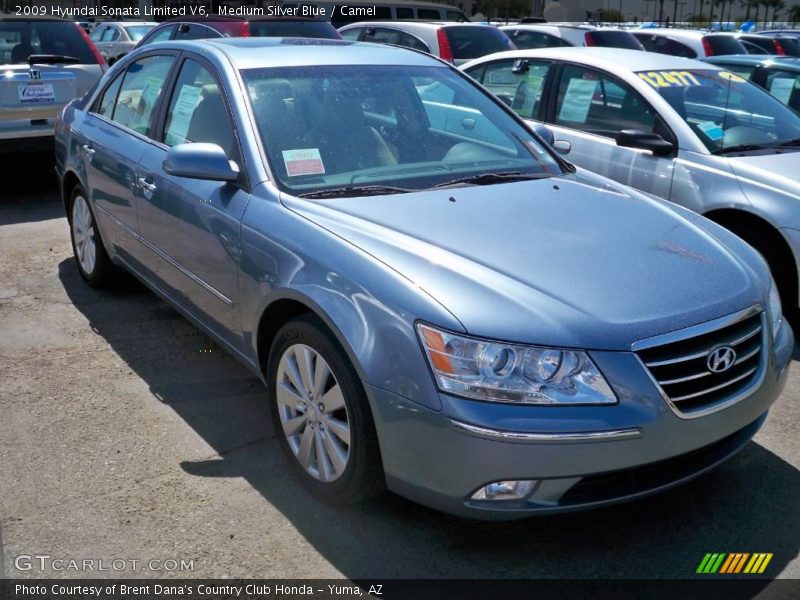Medium Silver Blue / Camel 2009 Hyundai Sonata Limited V6