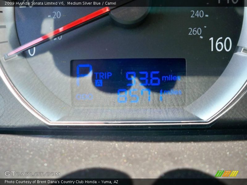 Medium Silver Blue / Camel 2009 Hyundai Sonata Limited V6