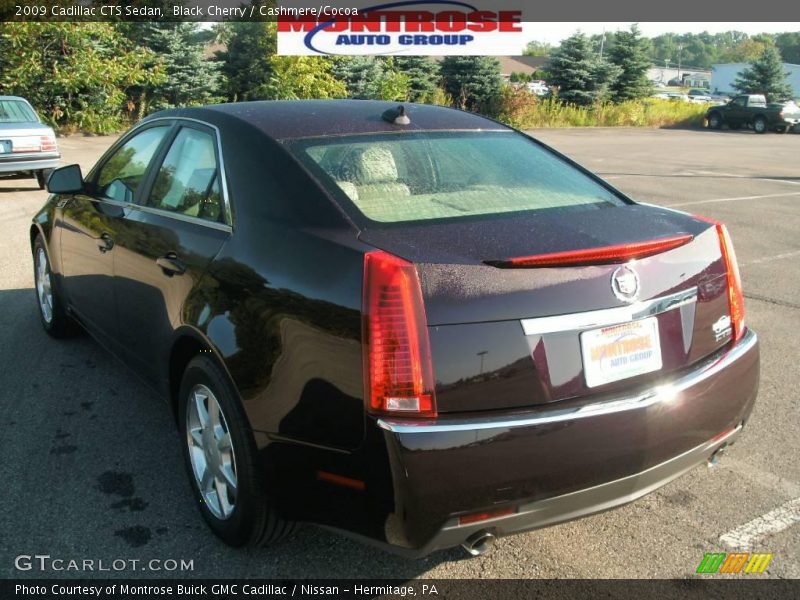 Black Cherry / Cashmere/Cocoa 2009 Cadillac CTS Sedan