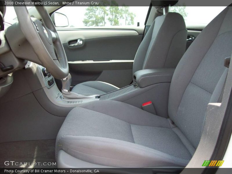 White / Titanium Gray 2008 Chevrolet Malibu LS Sedan