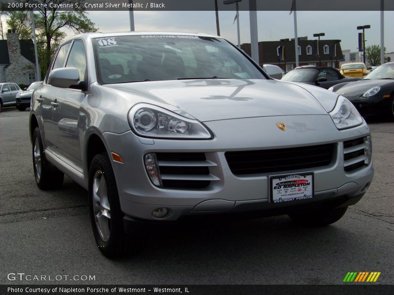 Crystal Silver Metallic / Black 2008 Porsche Cayenne S