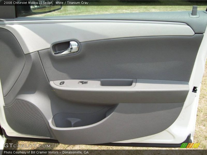 White / Titanium Gray 2008 Chevrolet Malibu LS Sedan