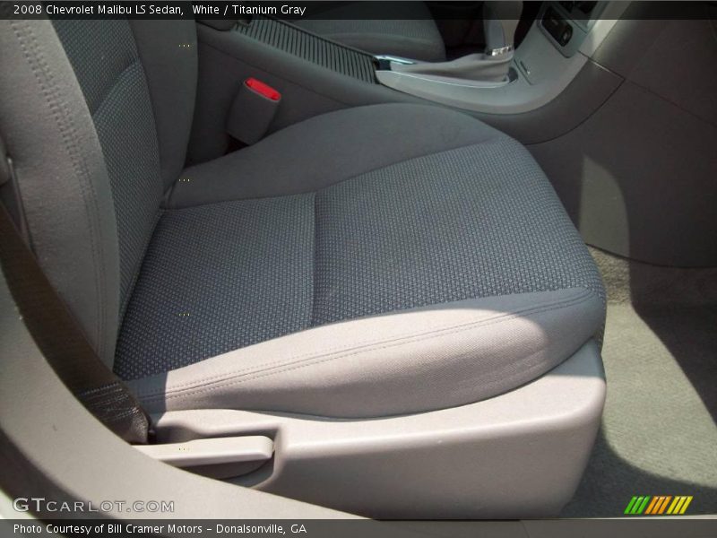 White / Titanium Gray 2008 Chevrolet Malibu LS Sedan