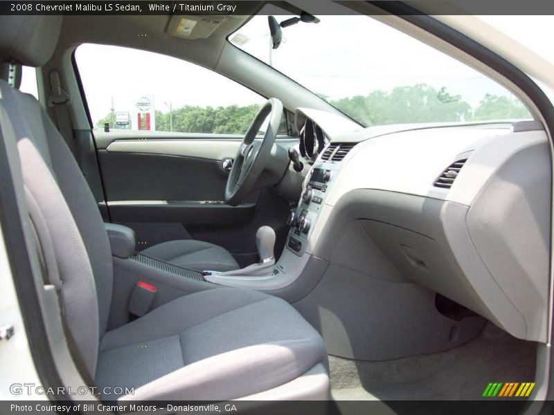 White / Titanium Gray 2008 Chevrolet Malibu LS Sedan
