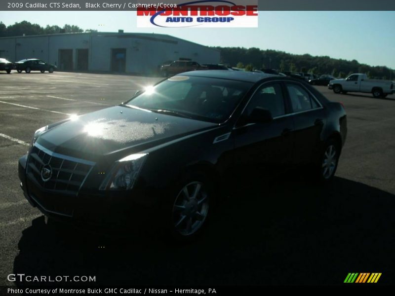 Black Cherry / Cashmere/Cocoa 2009 Cadillac CTS Sedan