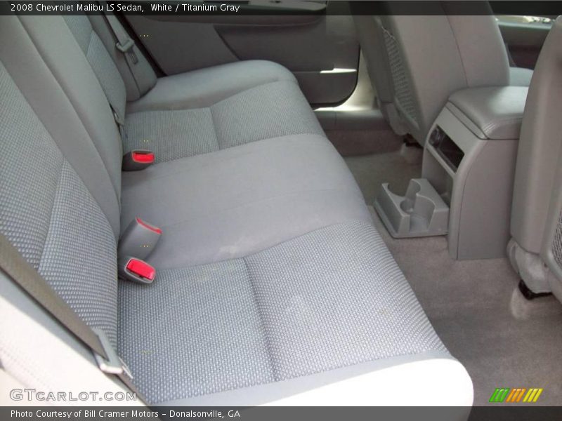 White / Titanium Gray 2008 Chevrolet Malibu LS Sedan
