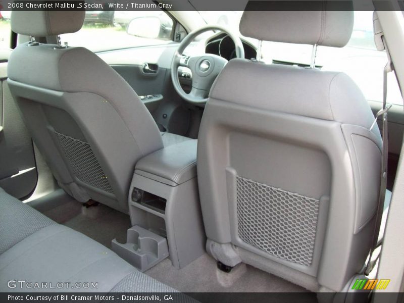 White / Titanium Gray 2008 Chevrolet Malibu LS Sedan