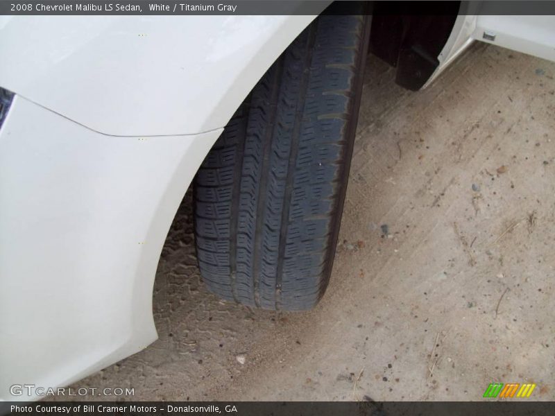 White / Titanium Gray 2008 Chevrolet Malibu LS Sedan