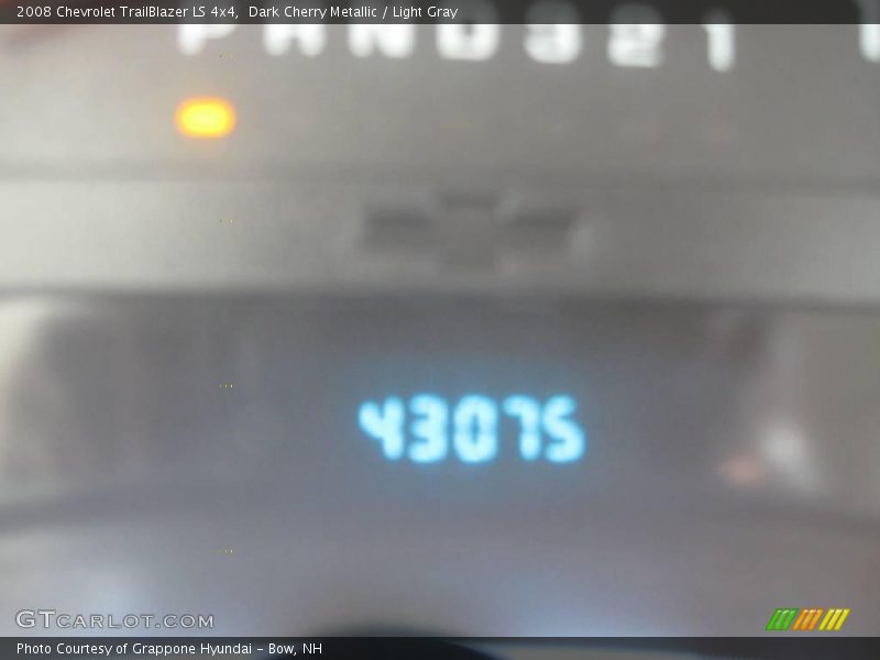 Dark Cherry Metallic / Light Gray 2008 Chevrolet TrailBlazer LS 4x4