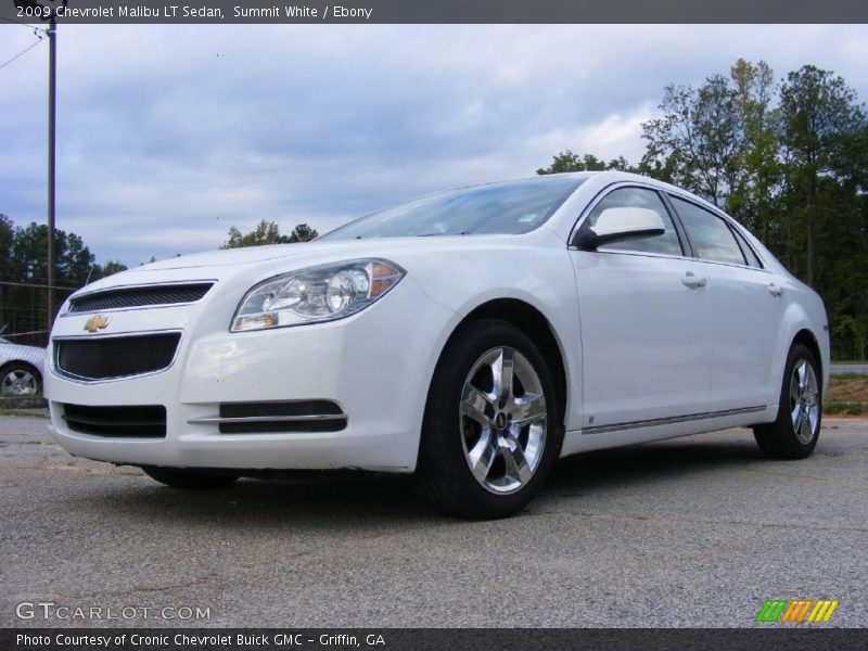 Summit White / Ebony 2009 Chevrolet Malibu LT Sedan