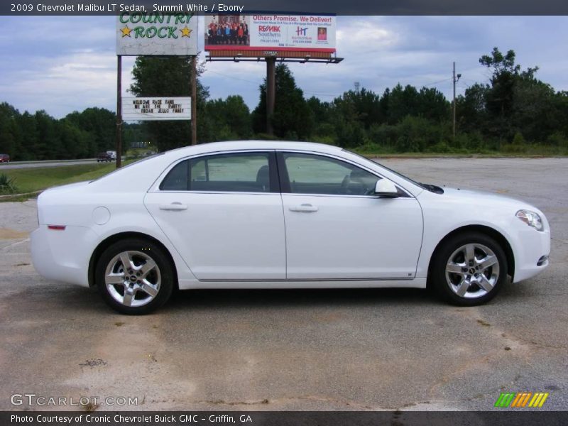 Summit White / Ebony 2009 Chevrolet Malibu LT Sedan