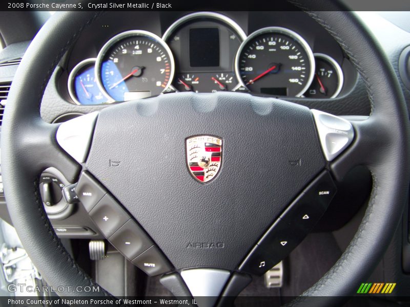 Crystal Silver Metallic / Black 2008 Porsche Cayenne S