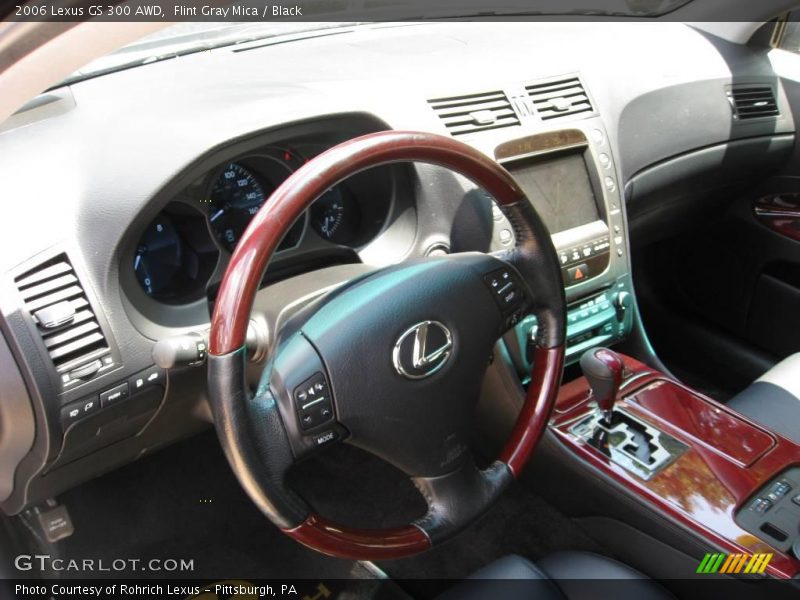Flint Gray Mica / Black 2006 Lexus GS 300 AWD