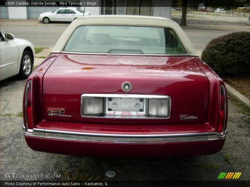 Red Tintcoat / Beige 1996 Cadillac DeVille Sedan