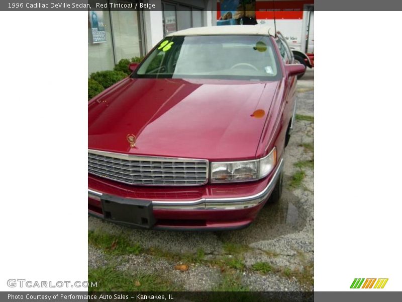 Red Tintcoat / Beige 1996 Cadillac DeVille Sedan