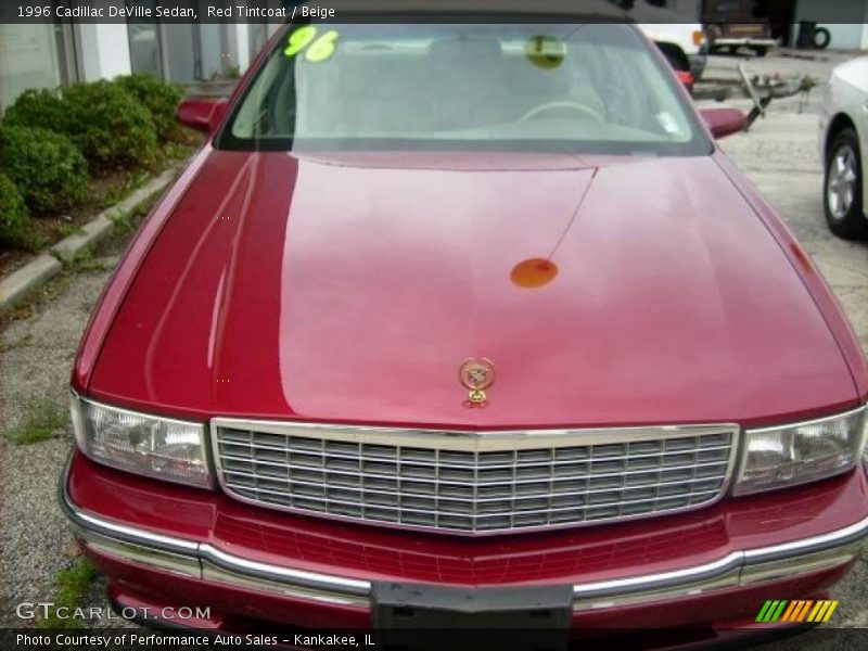 Red Tintcoat / Beige 1996 Cadillac DeVille Sedan