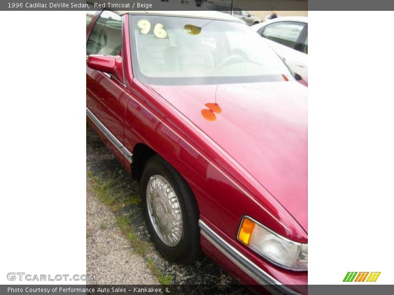 Red Tintcoat / Beige 1996 Cadillac DeVille Sedan