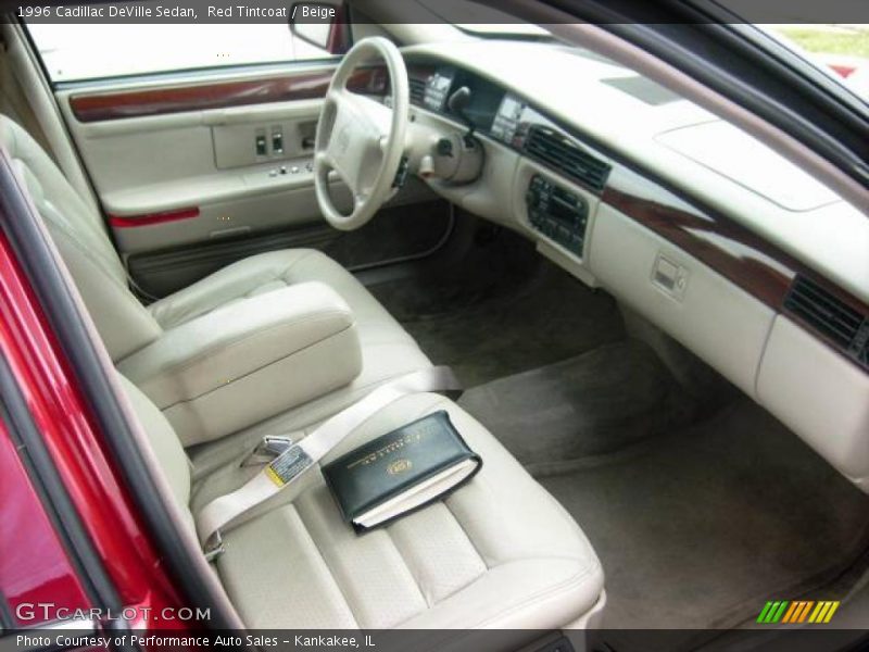 Red Tintcoat / Beige 1996 Cadillac DeVille Sedan