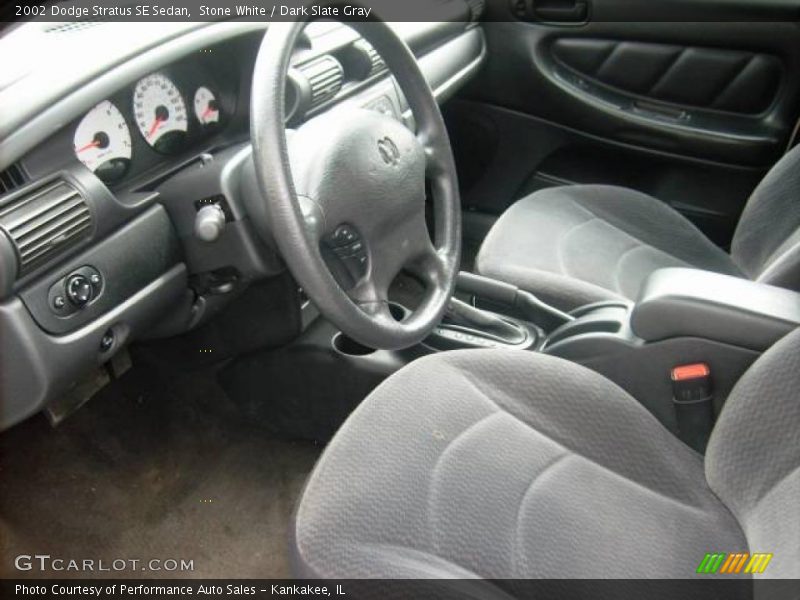 Stone White / Dark Slate Gray 2002 Dodge Stratus SE Sedan