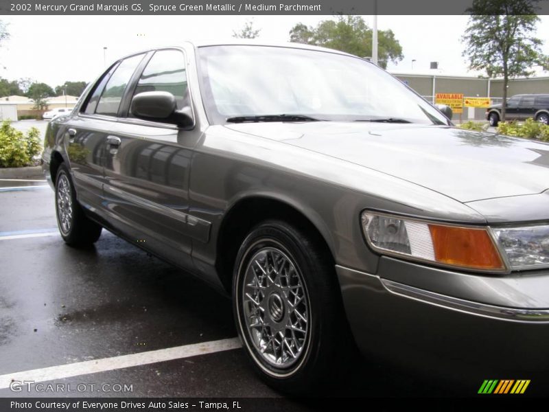 Spruce Green Metallic / Medium Parchment 2002 Mercury Grand Marquis GS