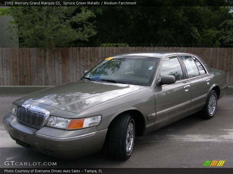 Spruce Green Metallic / Medium Parchment 2002 Mercury Grand Marquis GS