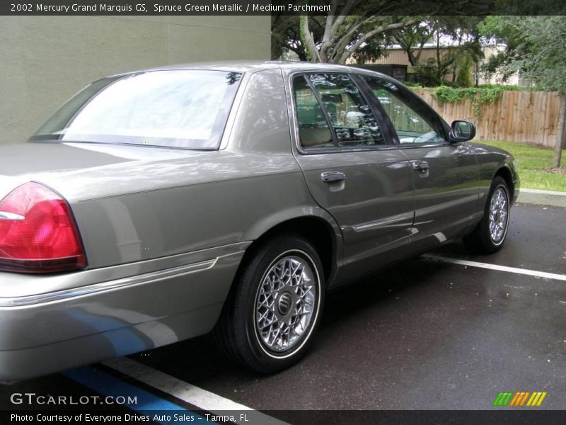 Spruce Green Metallic / Medium Parchment 2002 Mercury Grand Marquis GS