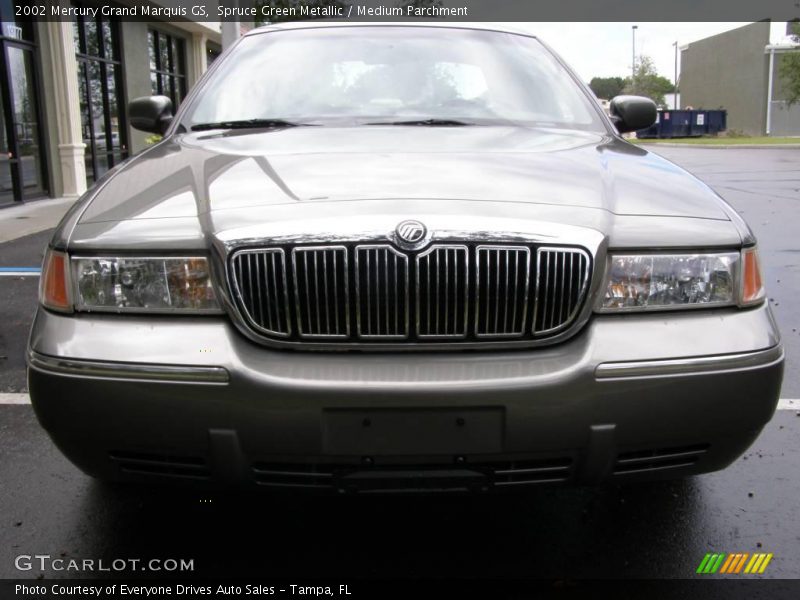 Spruce Green Metallic / Medium Parchment 2002 Mercury Grand Marquis GS