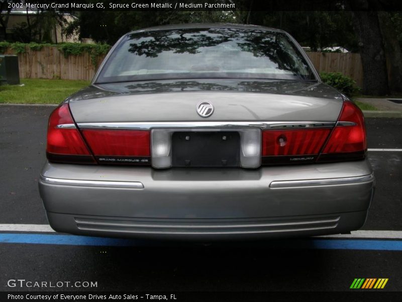 Spruce Green Metallic / Medium Parchment 2002 Mercury Grand Marquis GS