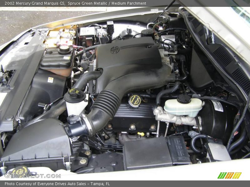 Spruce Green Metallic / Medium Parchment 2002 Mercury Grand Marquis GS