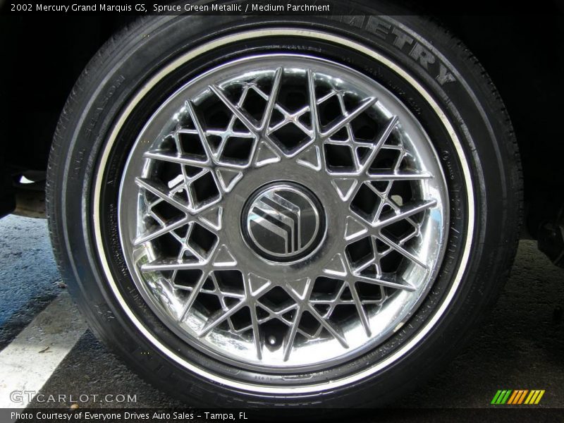 Spruce Green Metallic / Medium Parchment 2002 Mercury Grand Marquis GS