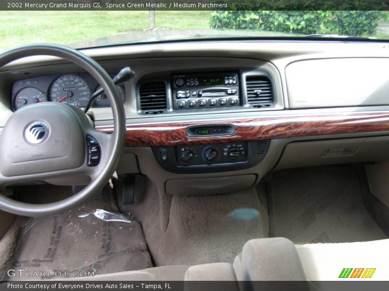 Spruce Green Metallic / Medium Parchment 2002 Mercury Grand Marquis GS