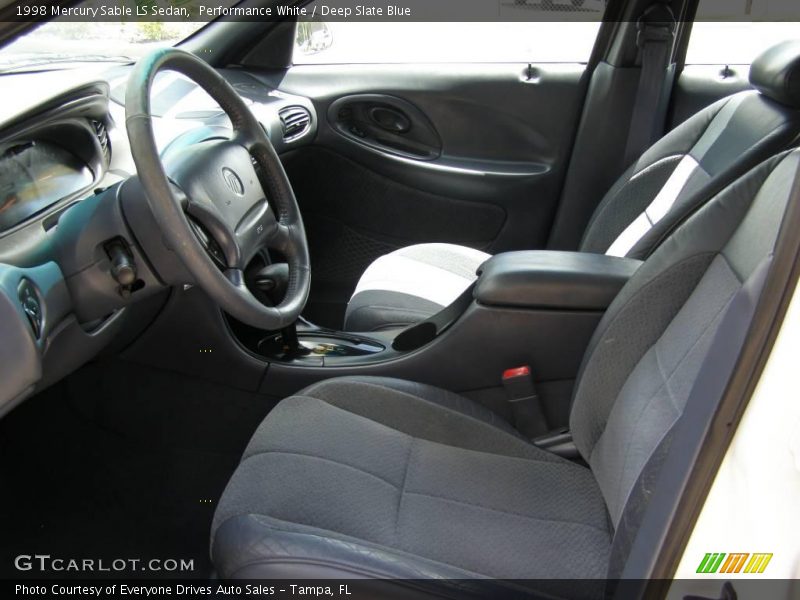 Performance White / Deep Slate Blue 1998 Mercury Sable LS Sedan