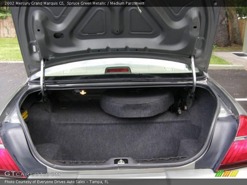 Spruce Green Metallic / Medium Parchment 2002 Mercury Grand Marquis GS