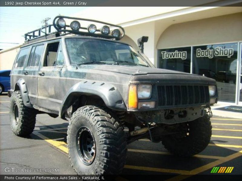 Green / Gray 1992 Jeep Cherokee Sport 4x4