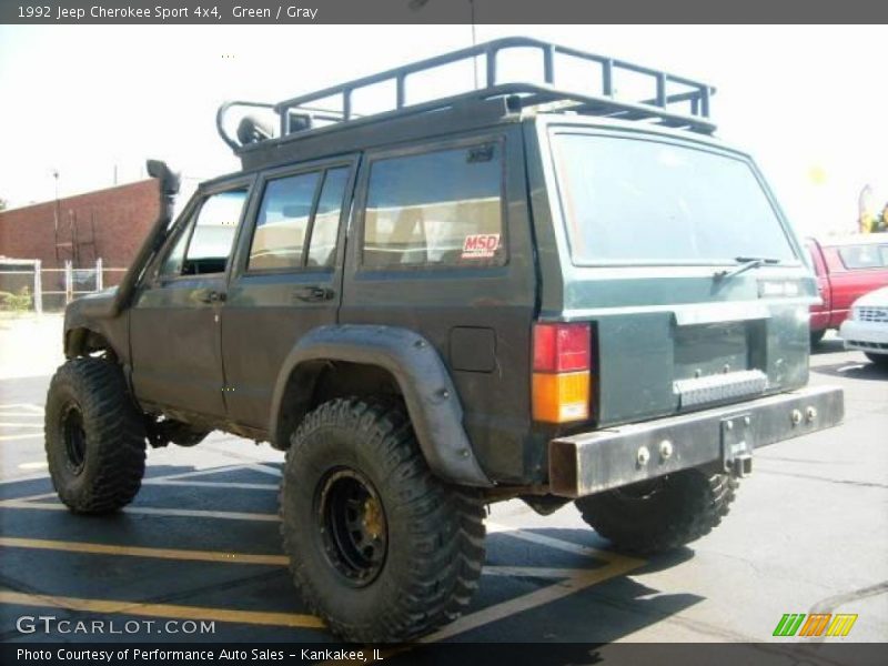 Green / Gray 1992 Jeep Cherokee Sport 4x4