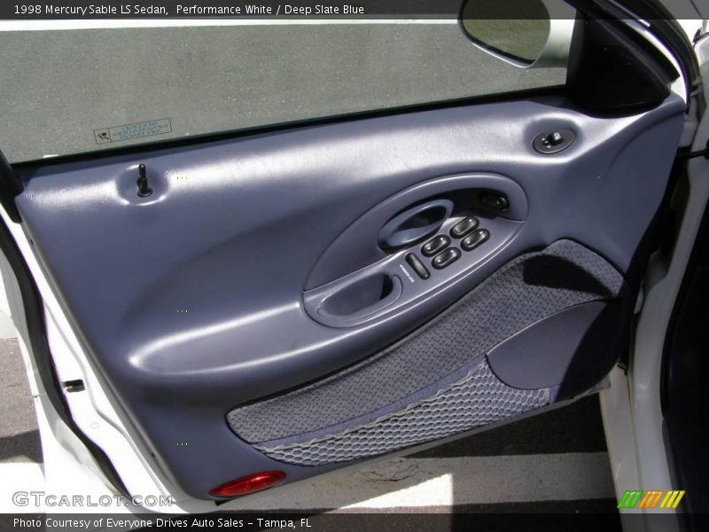 Performance White / Deep Slate Blue 1998 Mercury Sable LS Sedan