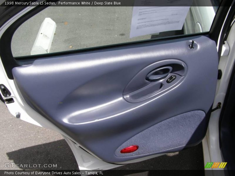 Performance White / Deep Slate Blue 1998 Mercury Sable LS Sedan