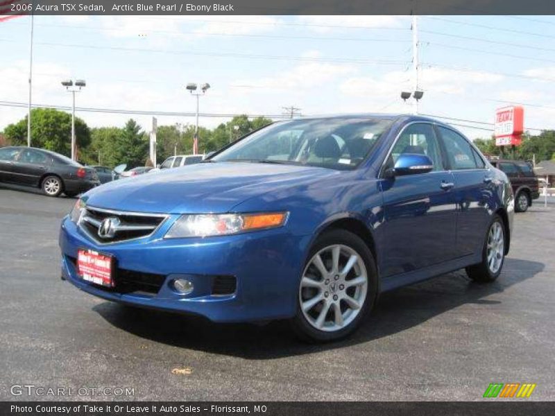 Arctic Blue Pearl / Ebony Black 2006 Acura TSX Sedan