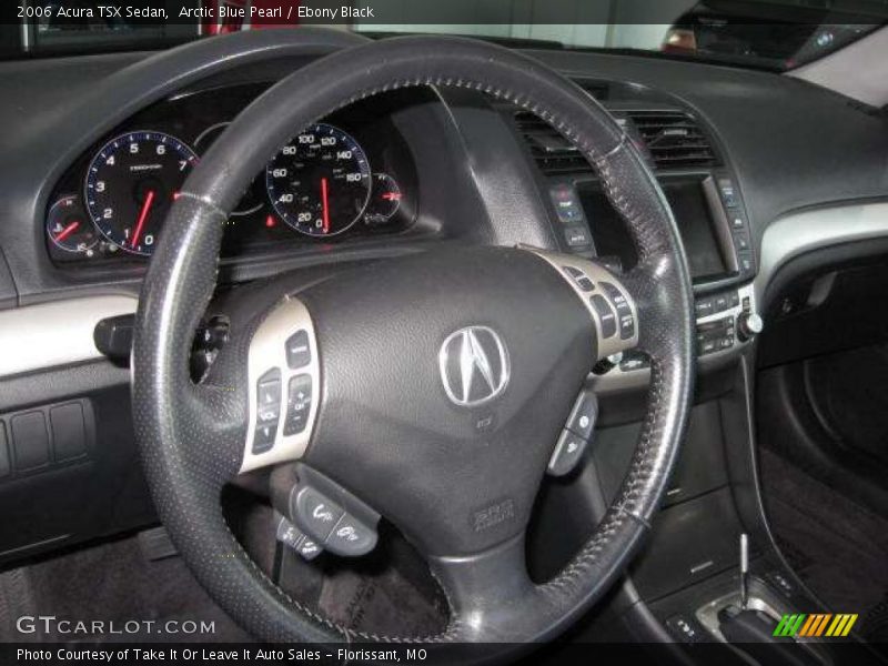 Arctic Blue Pearl / Ebony Black 2006 Acura TSX Sedan